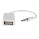 Adapter USB na AUX beli 17cm A017