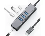 Adapter-konverter USB Tip C-3xUSB 3.0+RJ45 Linkom - Slika 2
