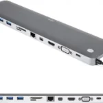 Adapter Tip C 11/1 4K HDMI/VGA/USBx3/AUX/SD/TF/USB-C/PD/Lan KT-1101G Kettz