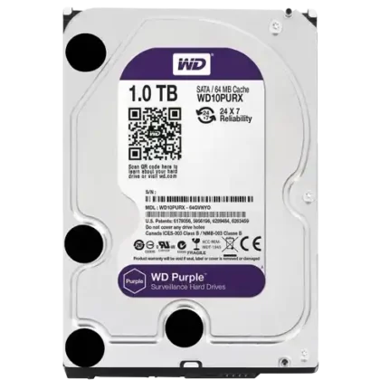 Hard disk 1TB SATA3 Western Digital Caviar 64MB WD10PURZ  Purple