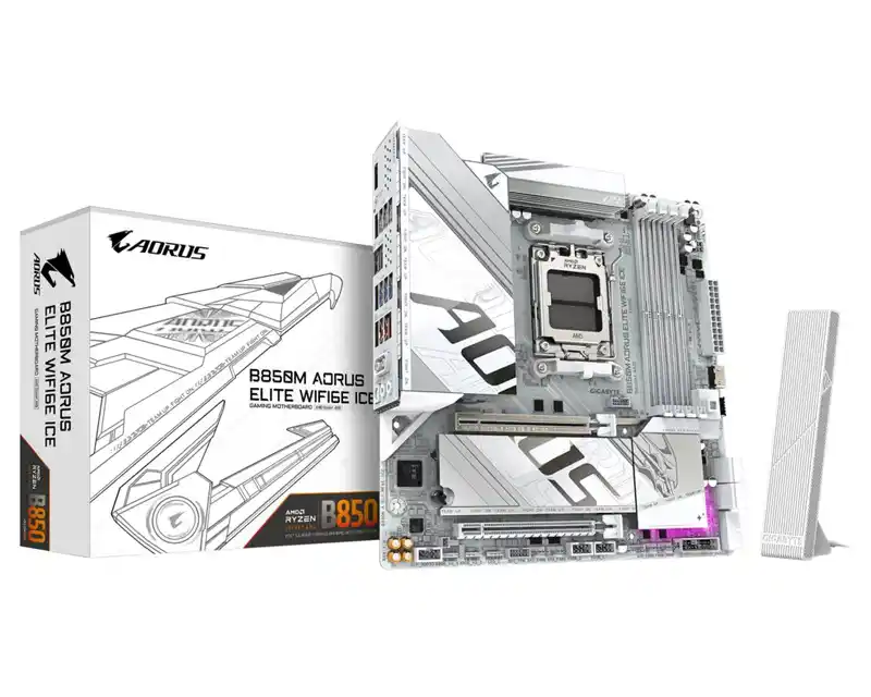 Matična ploča AM5 Gigabyte B850M Aorus Elite WIFI 6 Ice DDR5 DP/MI/M.2