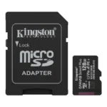 Micro SD Card 128GB Kingston + SD adapter SDCS3/128GB class 10