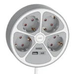 Produžni kabl sa prenaponskom zaštitom sa 4 utičnice MAX MPS-04UG-3M/3m/USB portovi