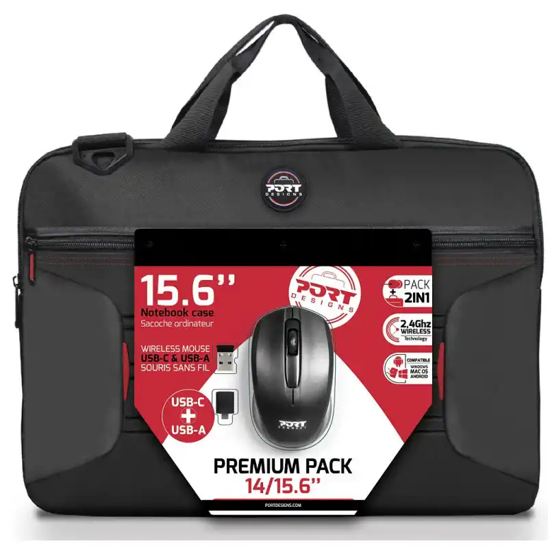 Torba za laptop 14/15.6 Port Designs Premium Pack + miš