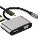 Adapter-konverter USB Tip C na HDMI 4K/VGA/1xUSB 3.0/Type C Linkom